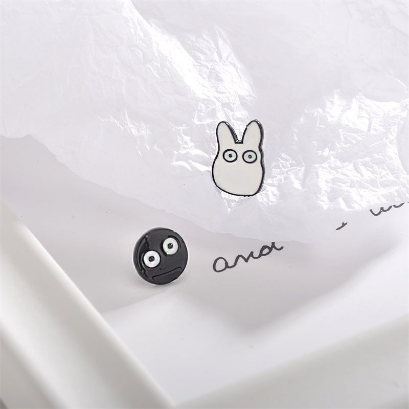 Cartoon Asymmetric Stud Earrings For Women Cute Funny Personality Earrings