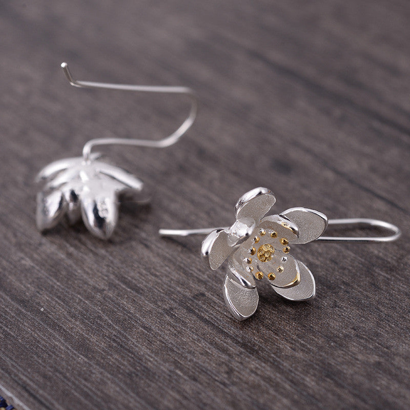 Fashion lady silver sweet jasmine long earrings