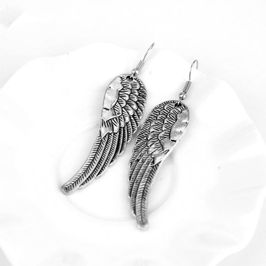 Peacock wings retro wild earrings