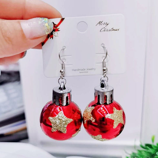 European and American Geometric Creative Christmas Earrings Fashion Bulbs