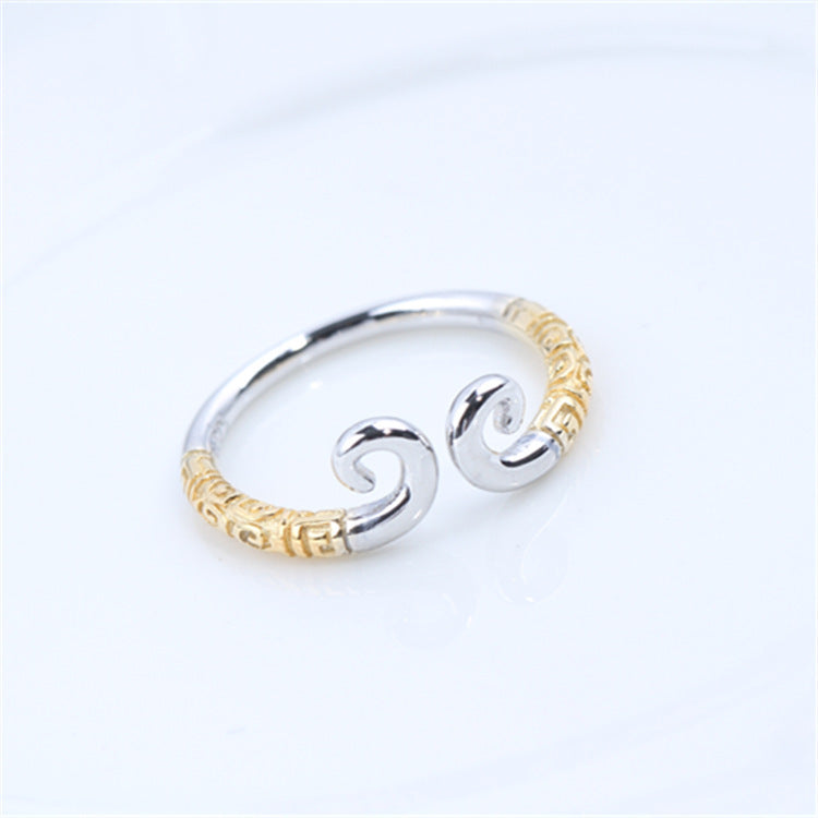 Trilateral Texture Hoop Charm Two-color Hand Ornament