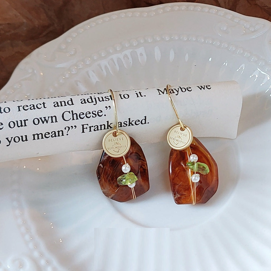 Women's Harbour Style Retro Original Stone Earrings