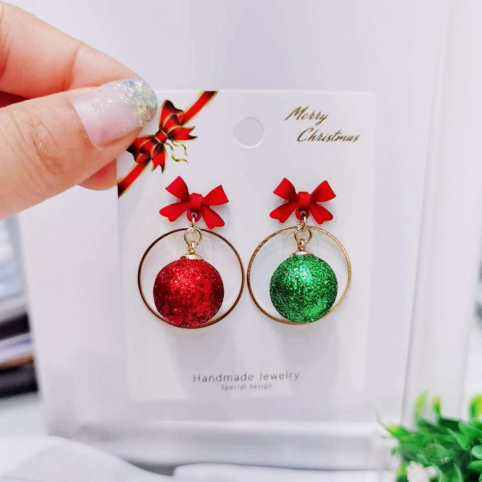 European and American Geometric Creative Christmas Earrings Fashion Bulbs
