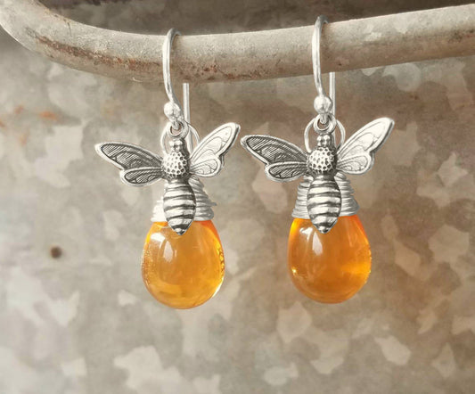 Retro Little Bee Earrings Drop
