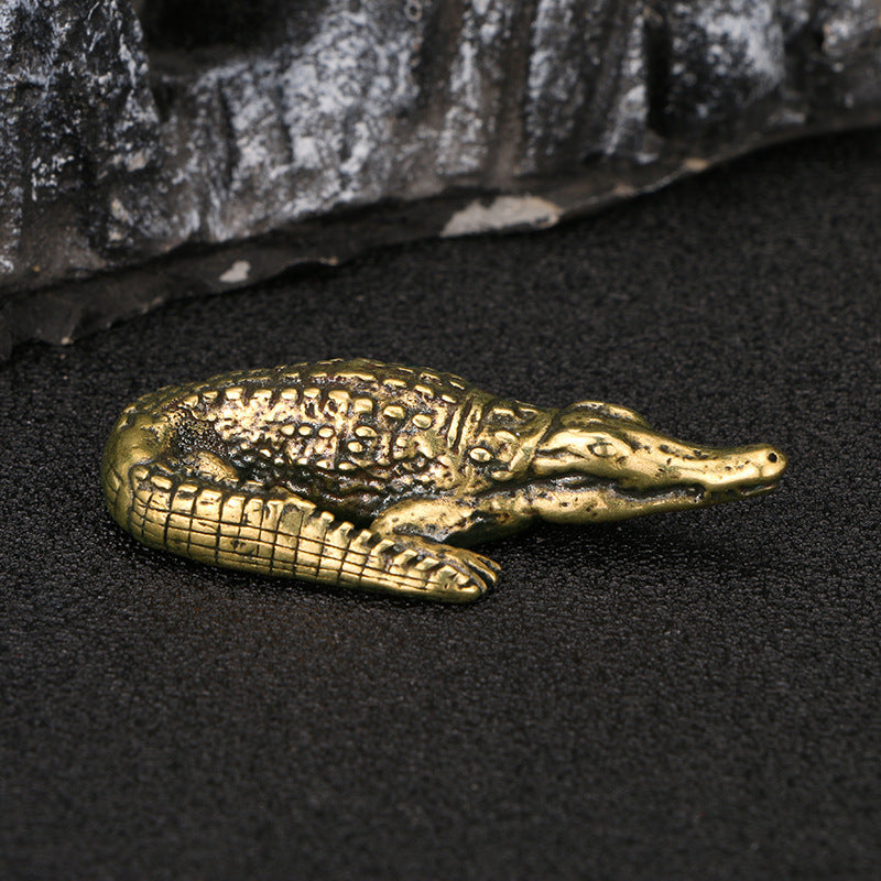 Brass Ornament Decoration Chinese Alligator Antique Crafts