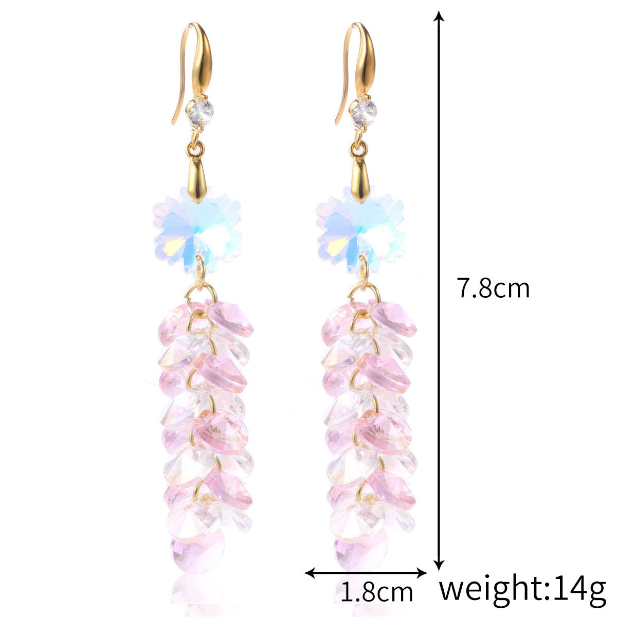 Women's Stylish Water Drop Crystal Earrings