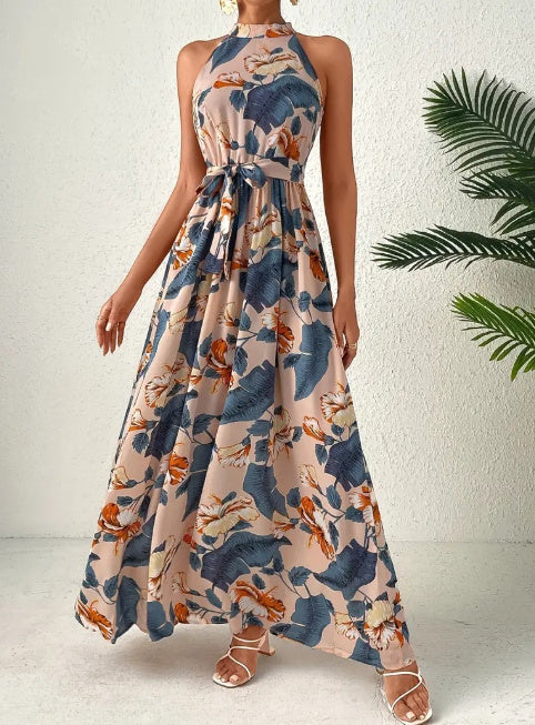 Bohemian Retro Print Dress Women
