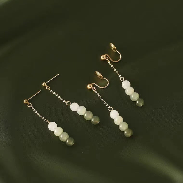 Retro Gradient Hetian Ear Studs