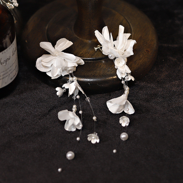 Women's Fashion Hand-made Wind Chime Flower Petal Earrings