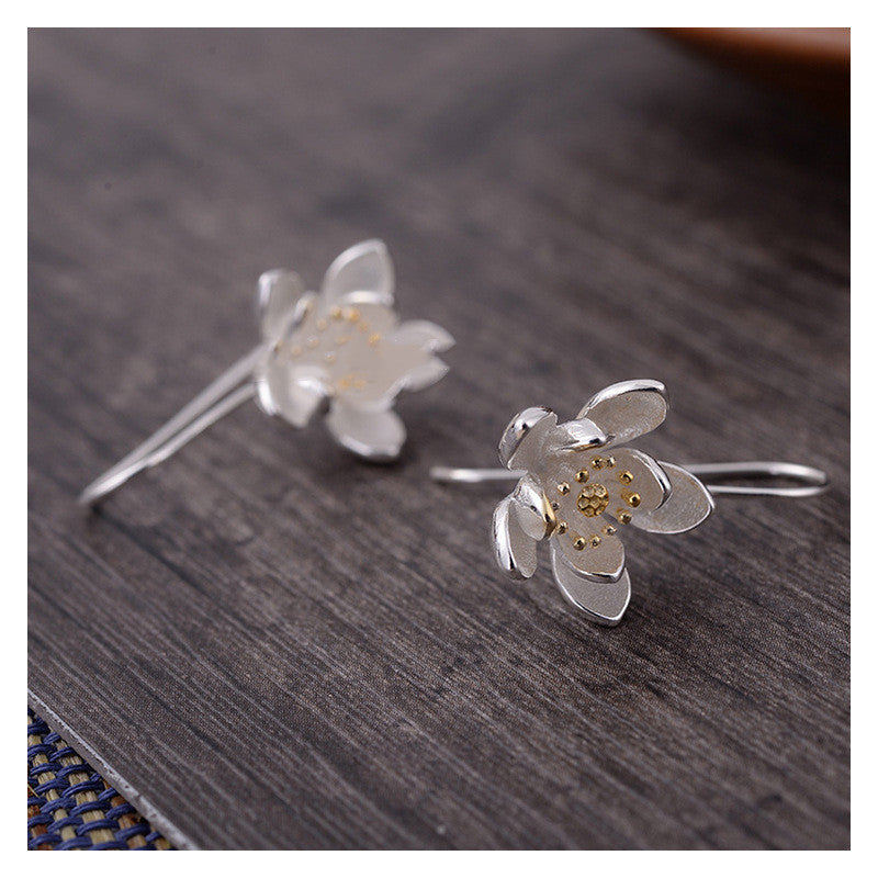 Fashion lady silver sweet jasmine long earrings