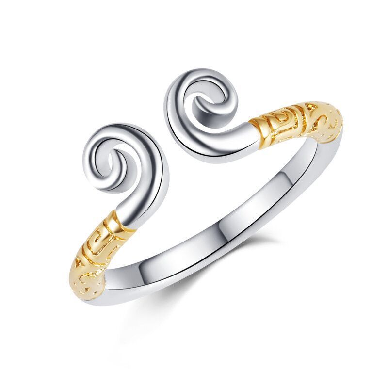 Trilateral Texture Hoop Charm Two-color Hand Ornament