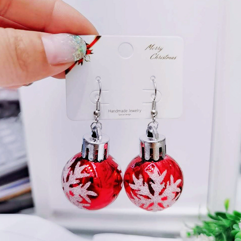 European and American Geometric Creative Christmas Earrings Fashion Bulbs