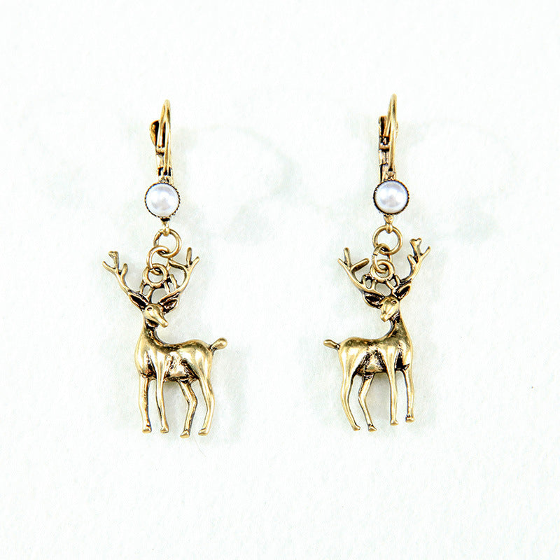 Fawn Stud Earrings Female Earrings Retro