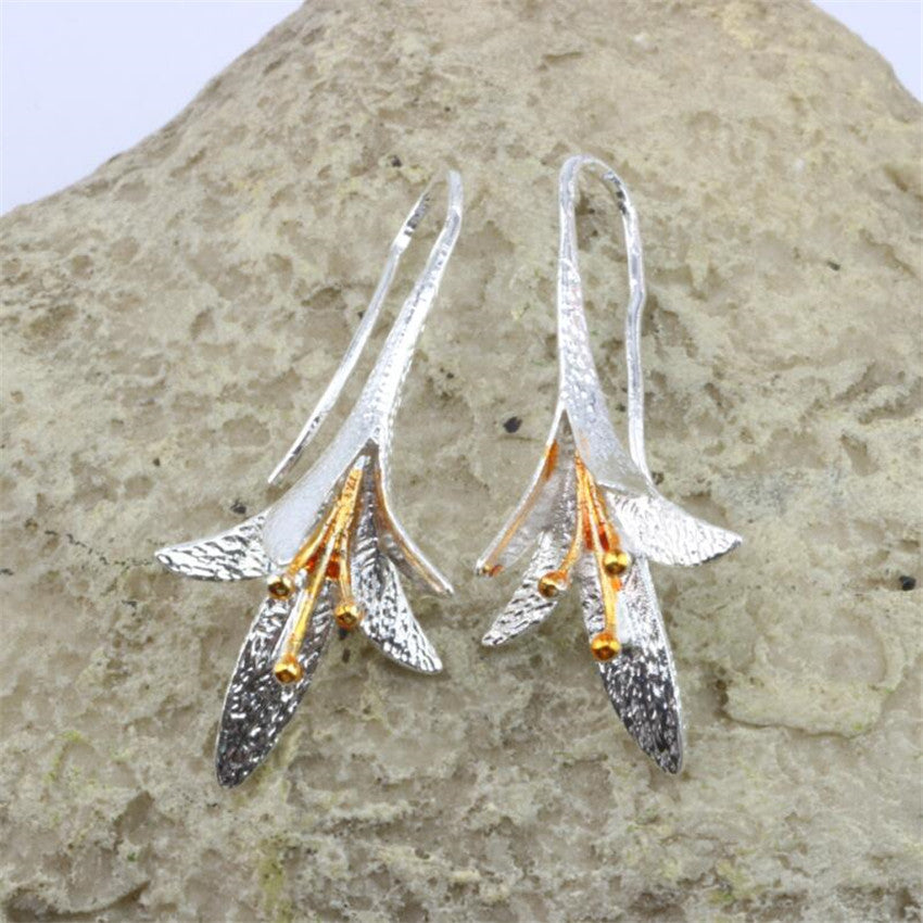 Lily Plated S925 Silver Color Earrings