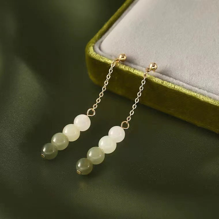 Retro Gradient Hetian Ear Studs