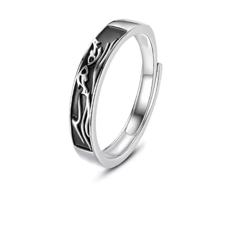 Flying Bird Swimming Fish Couple Ring Women Niche
