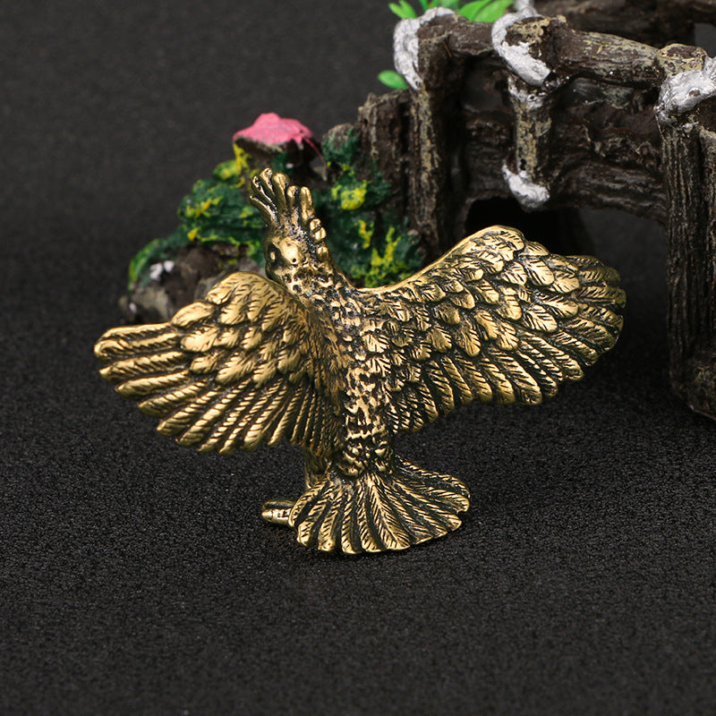 Antique Parrot Brass Decoration Office Study Decorative Crafts