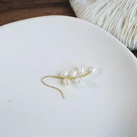 Personalized Design Pearl Earrings Retro Asymmetrical