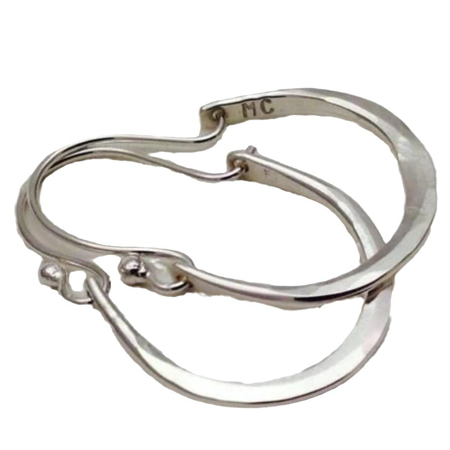 Simple Silver Artistic Chinese Style Creative Earrings