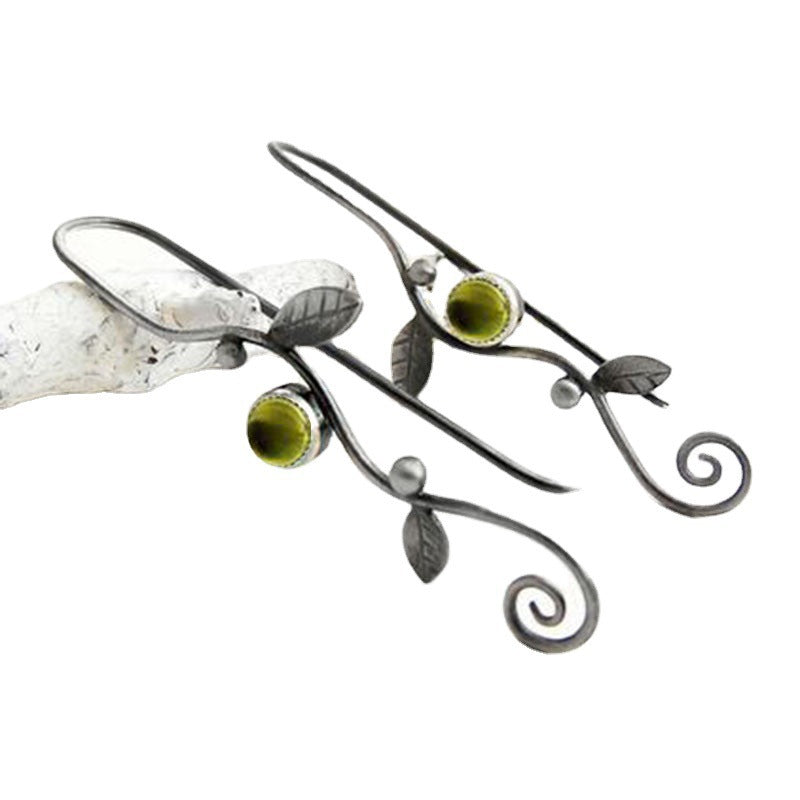 Bohemian Plant Leaf Vine Earrings