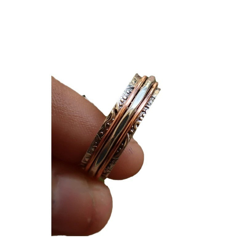 Retro Two-Tone Fashion Women's Ring