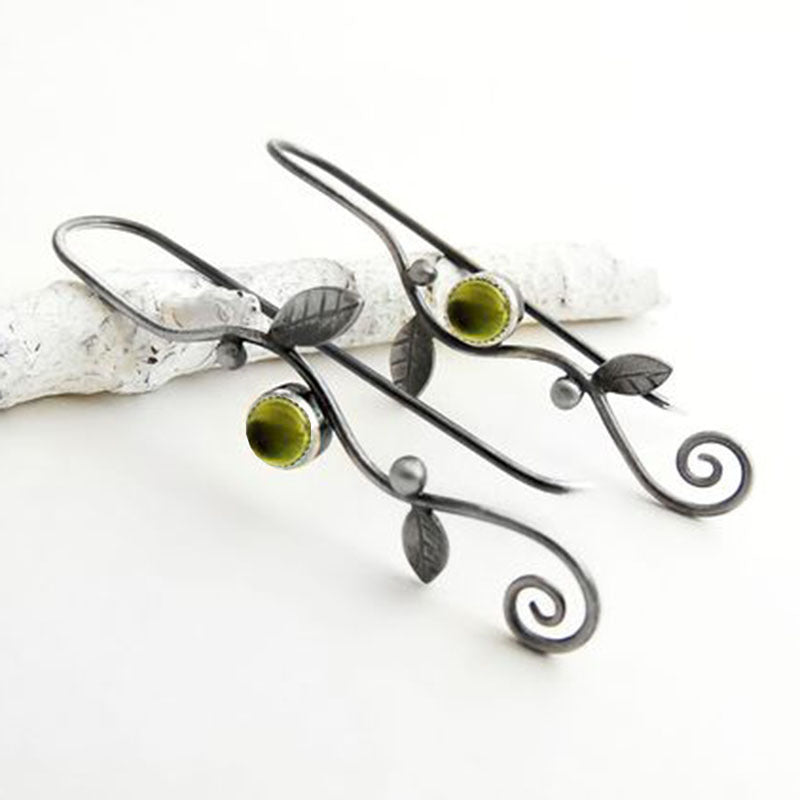 Bohemian Plant Leaf Vine Earrings