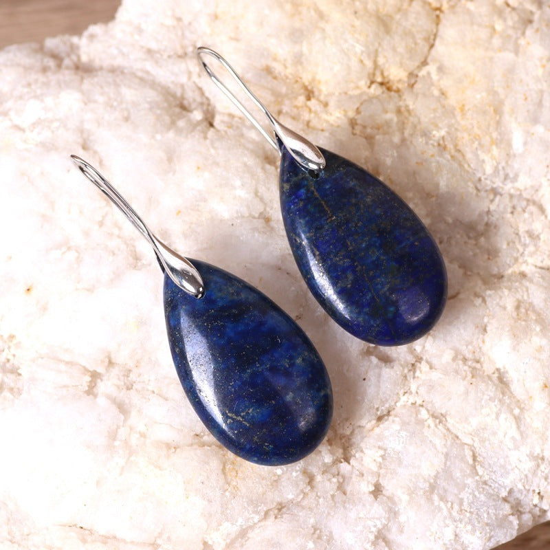 Natural Crystal Water Drop Earrings Female