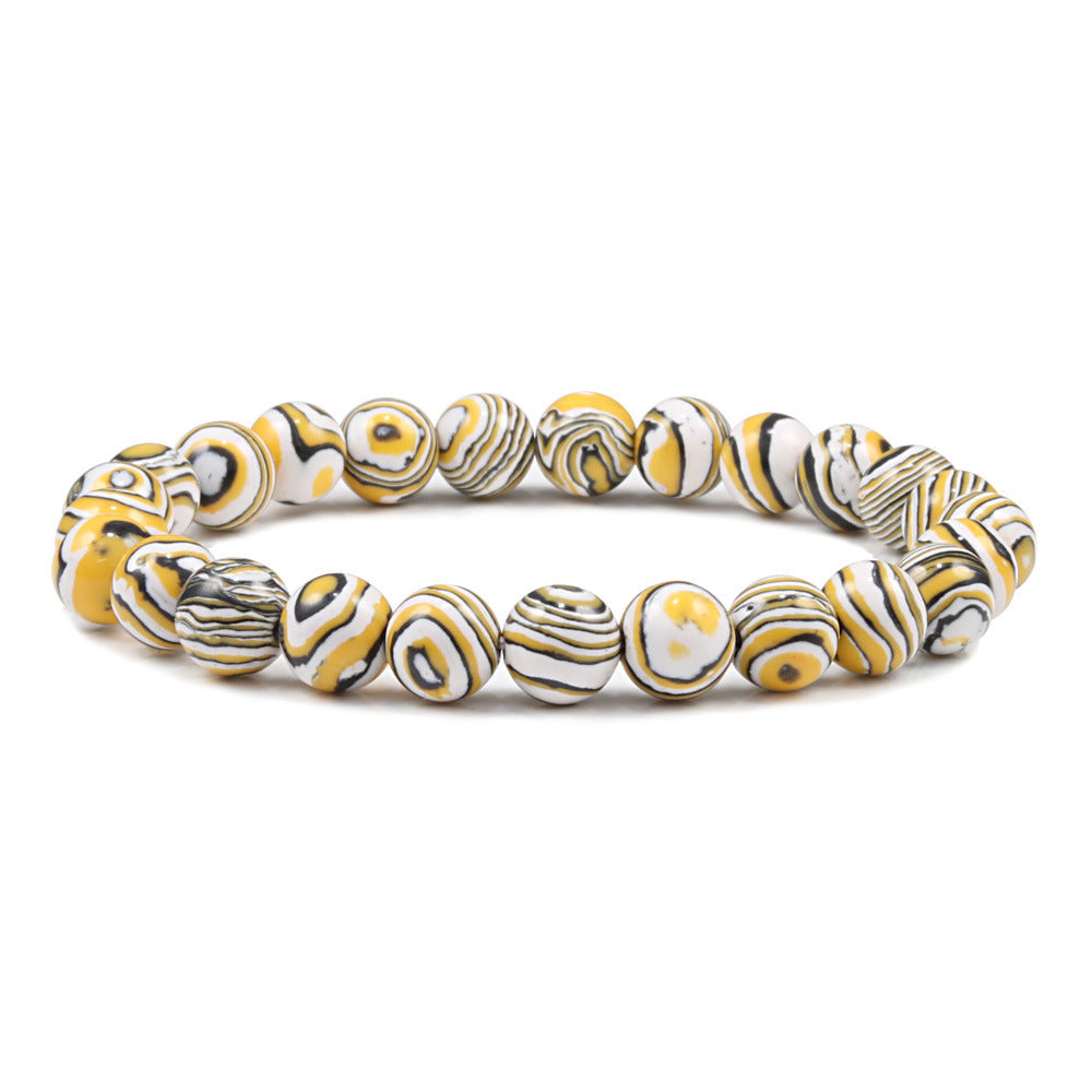 Creative Pure Pearl Bracelet Malachite Beads