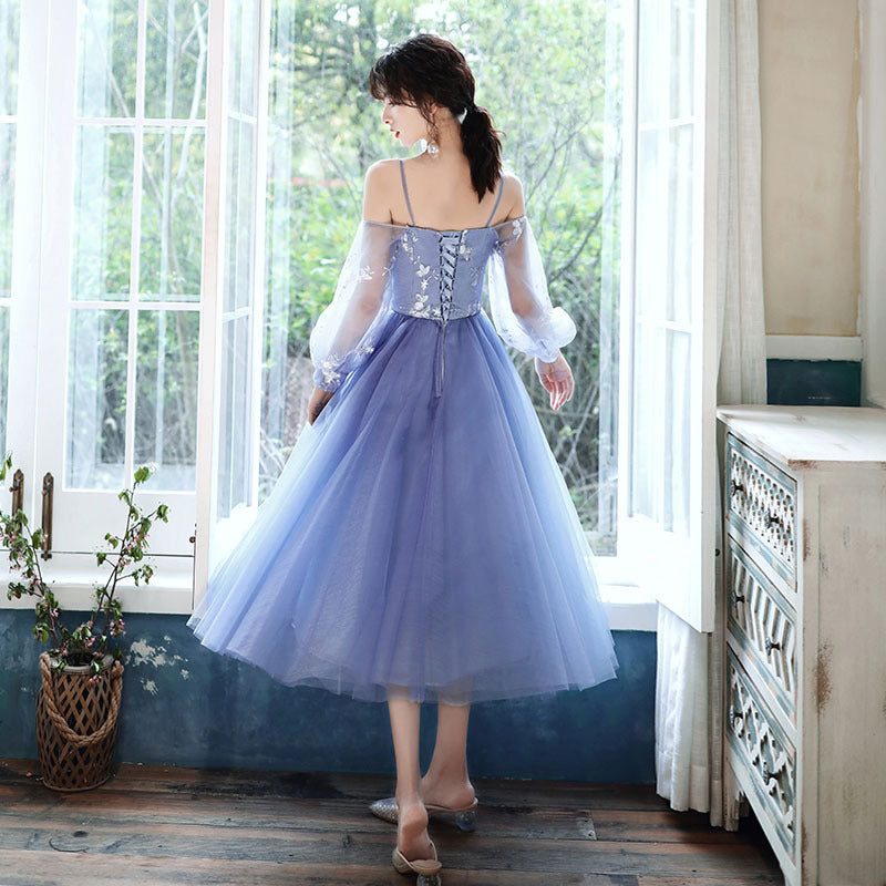 Blue Bridesmaid Dress Ladybros' Female Dress