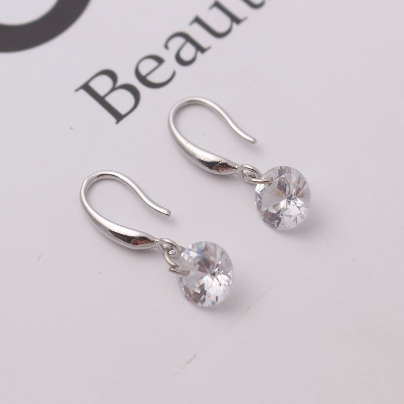 Women's Stylish Round Zircon Stud Earrings