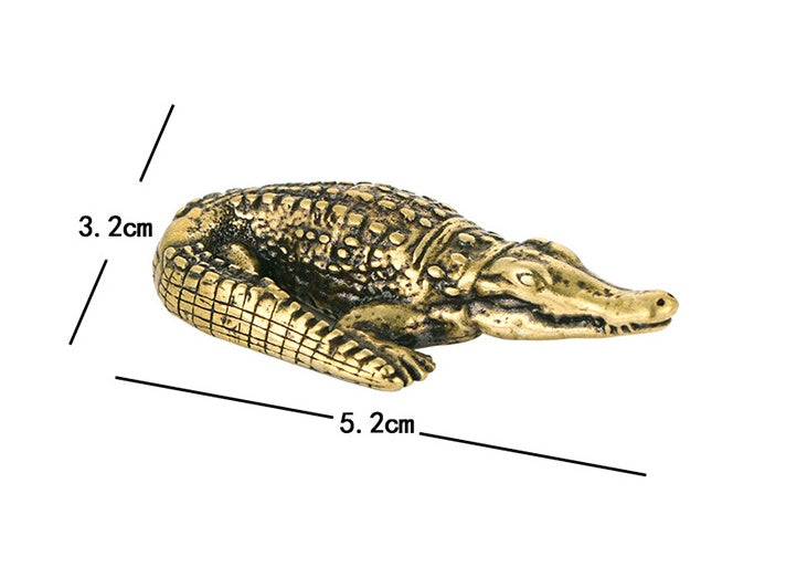 Brass Ornament Decoration Chinese Alligator Antique Crafts