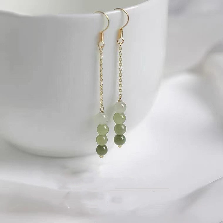 Retro Gradient Hetian Ear Studs