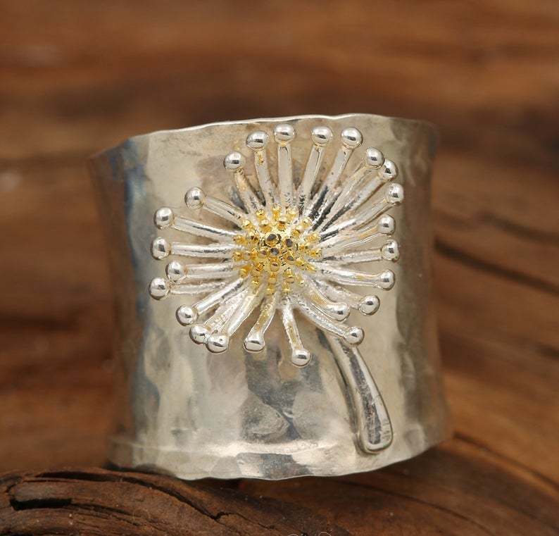 Retro Personality Sun Flower Ring Creative Simple Sunflower