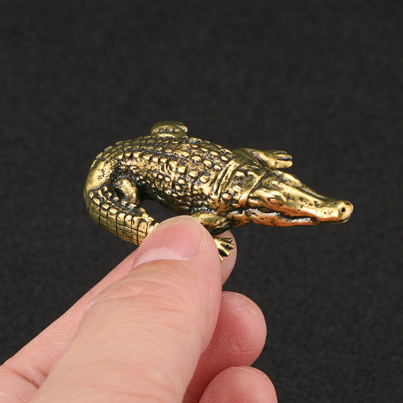 Brass Ornament Decoration Chinese Alligator Antique Crafts