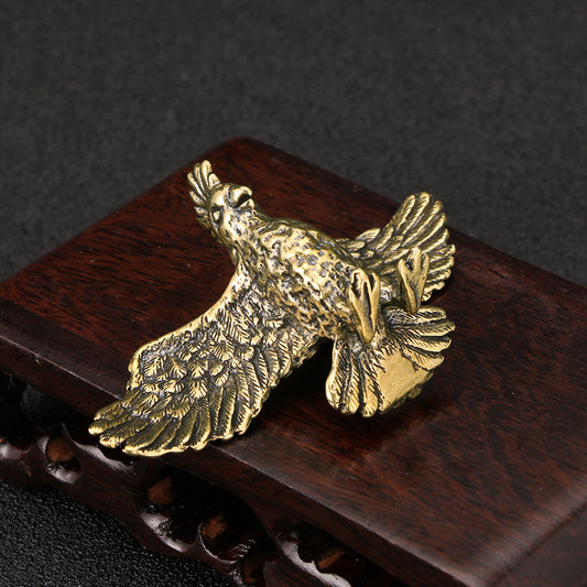Antique Parrot Brass Decoration Office Study Decorative Crafts