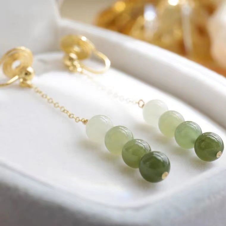 Retro Gradient Hetian Ear Studs