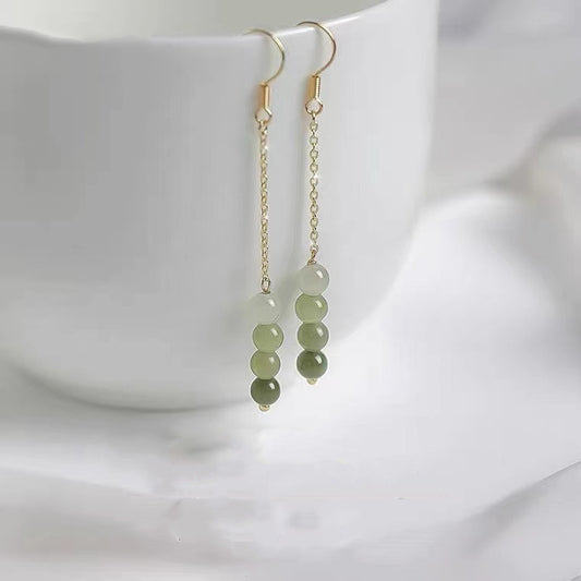 Retro Gradient Hetian Ear Studs