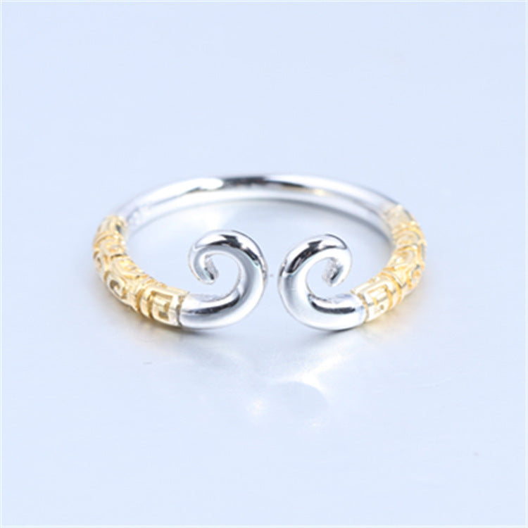 Trilateral Texture Hoop Charm Two-color Hand Ornament