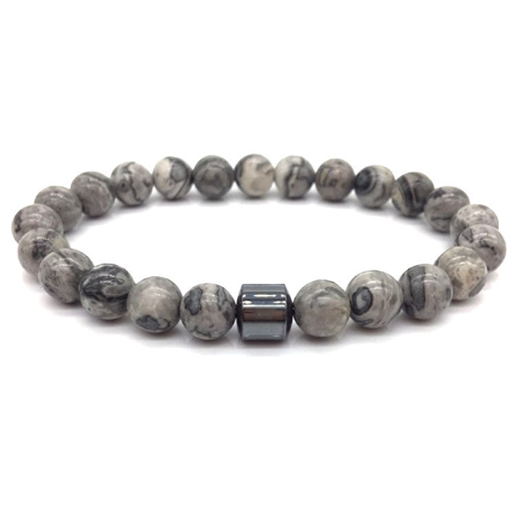 Fashion New Black Stone Tiger Eye Bead Magnet Bracelet