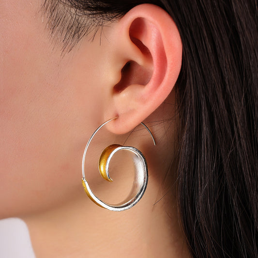 Geometric Large Hoop Earrings Female Personality Minimalist
