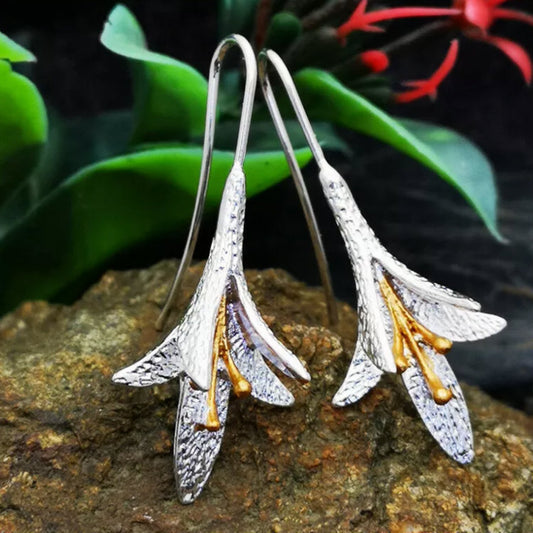 Lily Plated S925 Silver Color Earrings