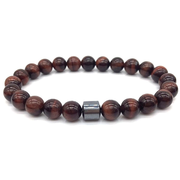 Fashion New Black Stone Tiger Eye Bead Magnet Bracelet