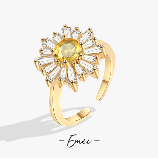 Sunflower Ring Fashion All-match Opening