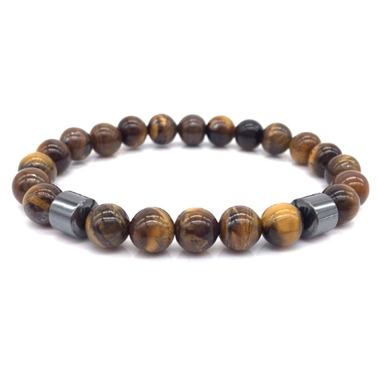 Fashion New Black Stone Tiger Eye Bead Magnet Bracelet