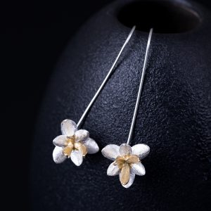 Chinese style s925 flower earrings