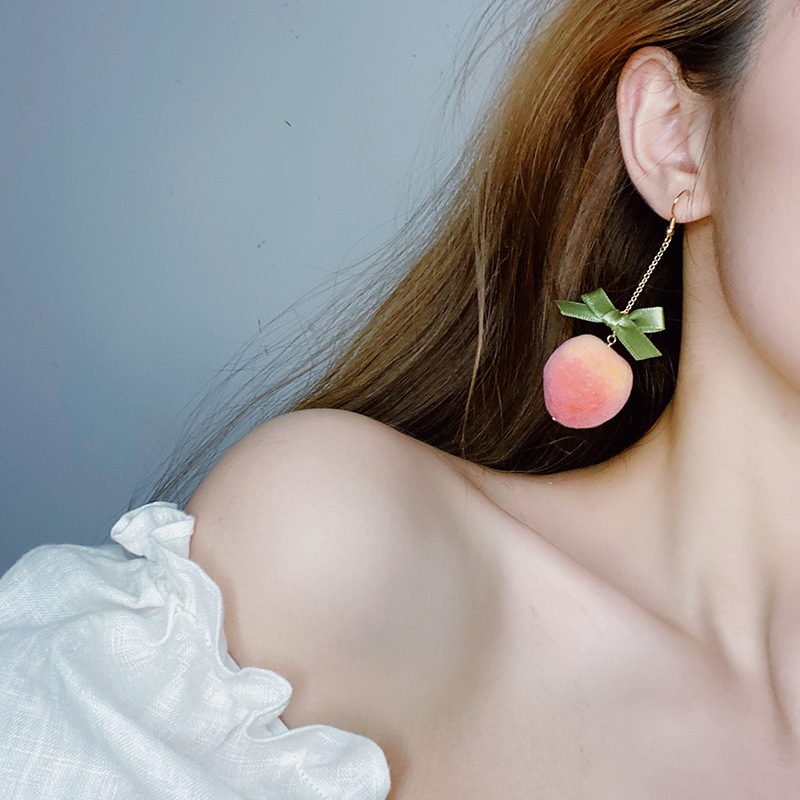 Sweet Peach Earrings Sweet Long Earrings Girl Earrings Earrings - Image 5