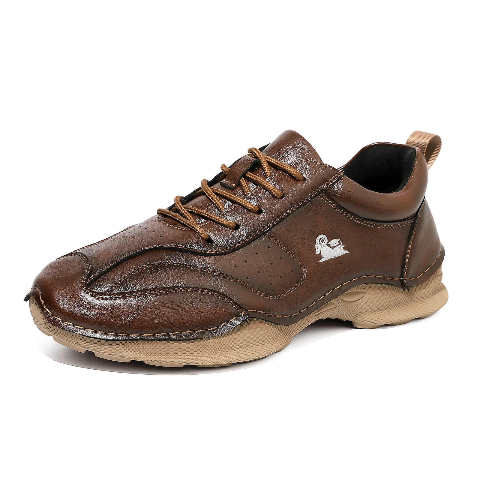 Men's Casual Flat Leather Shoes - Image 7