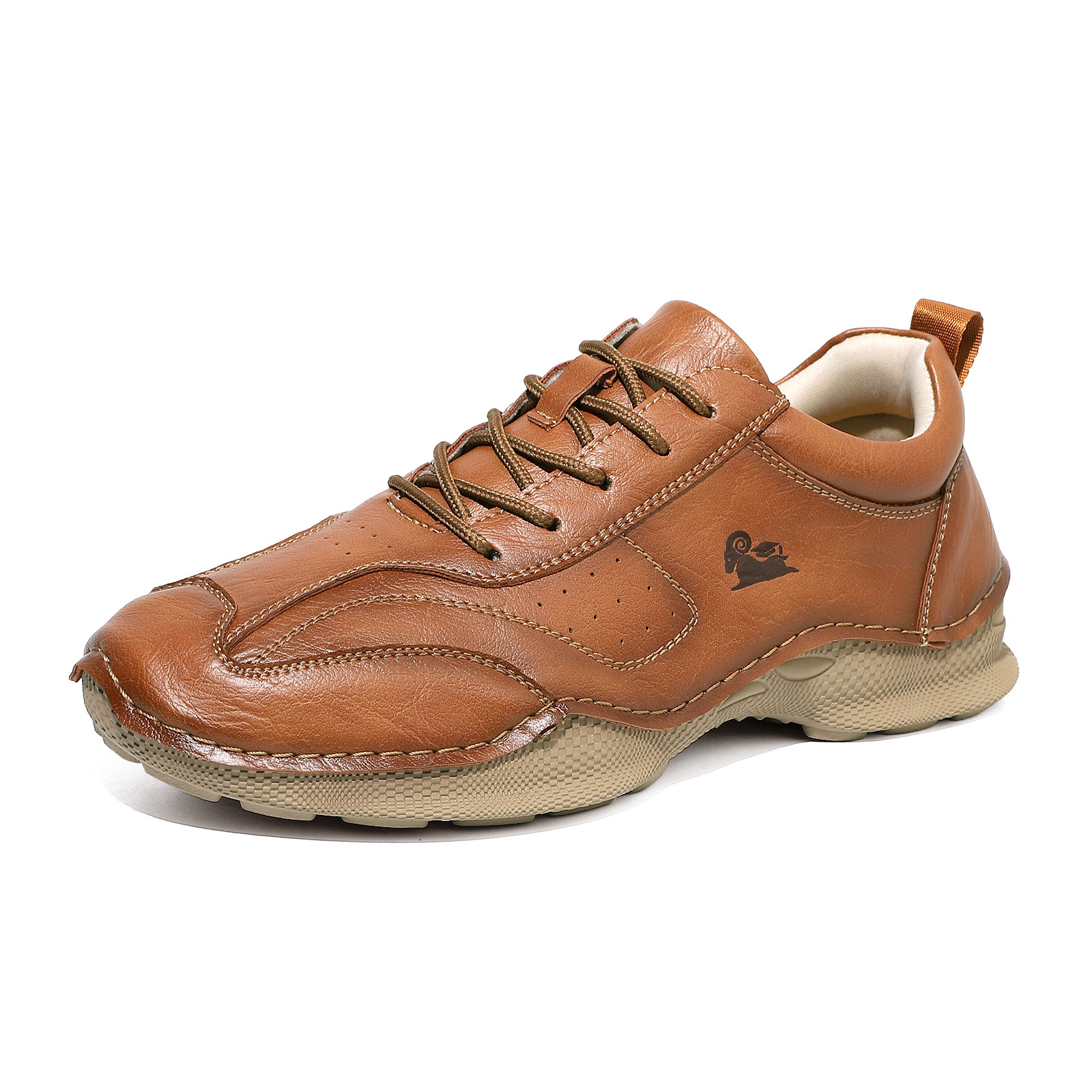 Men's Casual Flat Leather Shoes - Image 5