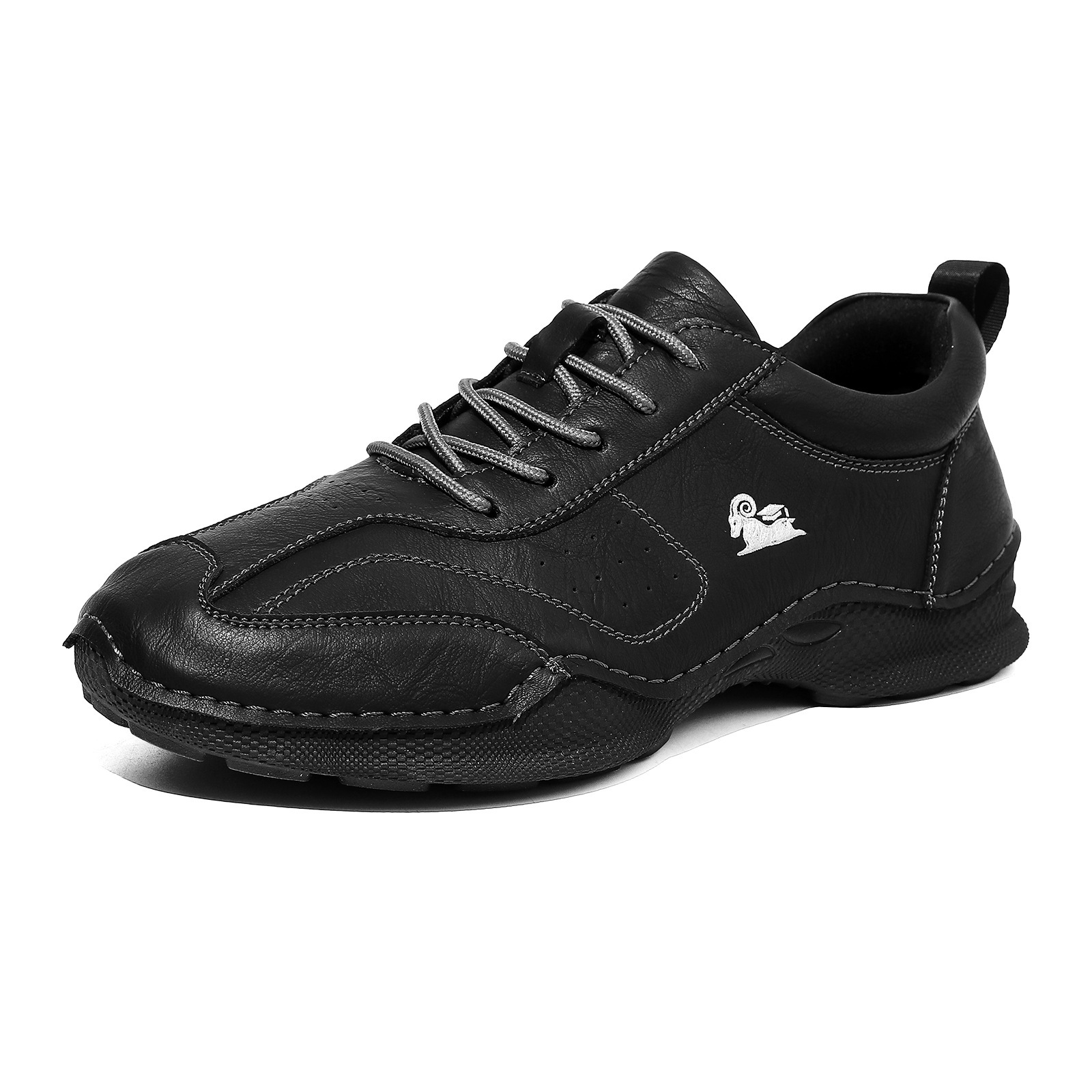 Men's Casual Flat Leather Shoes - Image 8