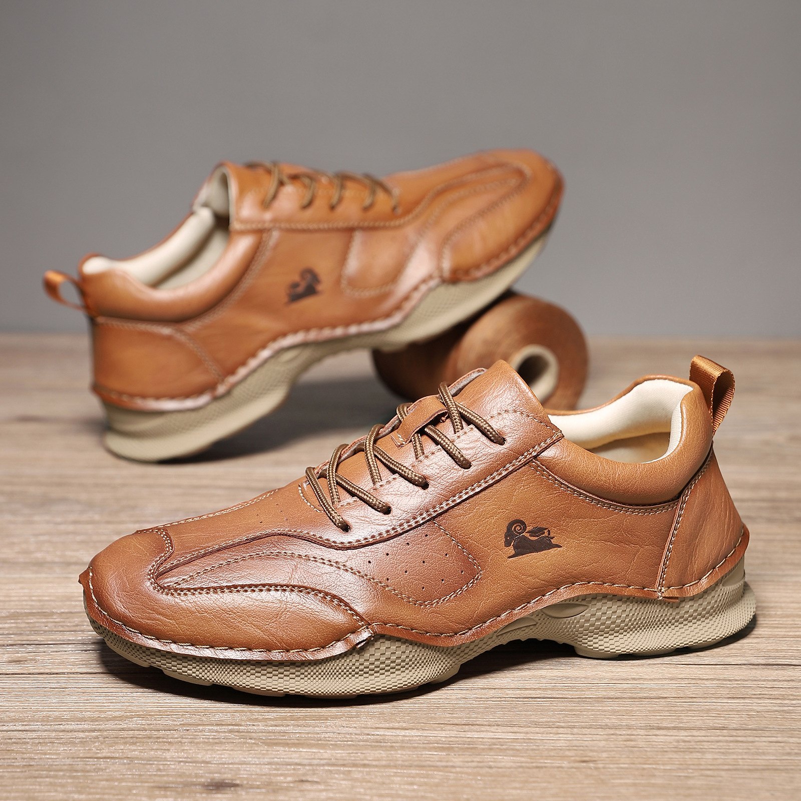 Men's Casual Flat Leather Shoes
